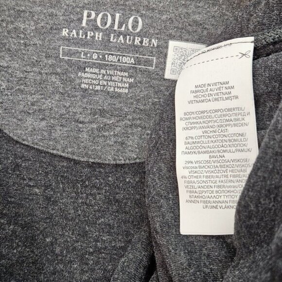 Polo Ralph Lauren Sweater Pony Logo 1/4 Zip Pullover Gray Long Sleeve Mens Sz L - Picture 9 of 10